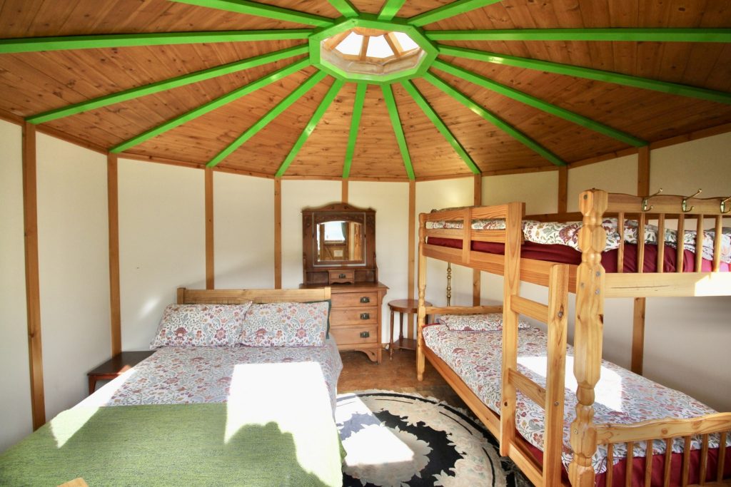 Inside Yurt Nanny Iris